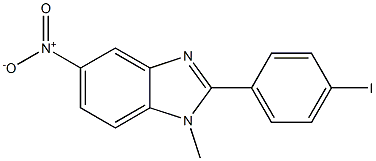 2-(4-iodophenyl)-1-methyl-5-nitro-1H-1,3-benzodiazole Struktur