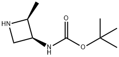 tert-butyl N-[(2S,3S)-2-methylazetidin-3-yl]carbamate Struktur