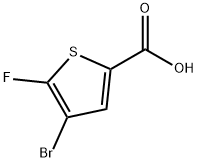 4-BROMO-5-FLUOROTHIOPHENE-2-CARBOXYLIC ACID Struktur