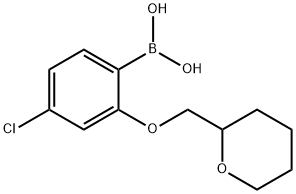 4-Chloro-2-((tetrahydro-2H-pyran-2-yl)methoxy)phenylboronic acid Struktur