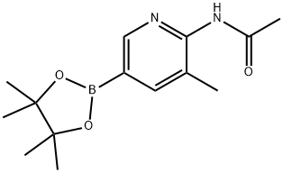 N-[3-methyl-5-(4,4,5,5-tetramethyl-1,3,2-dioxaborolan-2-yl)pyridin-2-yl]acetamide Struktur