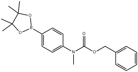 Benzyl methyl(4-(4,4,5,5-tetramethyl-1,3,2-dioxaborolan-2-yl)phenyl)carbamate Struktur