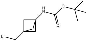 tert-butyl N-[3-(bromomethyl)bicyclo[1.1.1]pentan-1-yl]carbamate Struktur