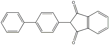 2-{[1,1'-biphenyl]-4-yl}-2,3-dihydro-1H-indene-1,3-dione Struktur