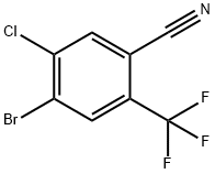 4-Bromo-5-chloro-2-trifluoromethyl-benzonitrile Struktur