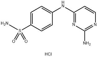 4-[(2-aminopyrimidin-4-yl)amino]benzene-1-sulfonamide hydrochloride Struktur