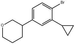 3-(4-bromo-3-cyclopropylphenyl)tetrahydro-2H-pyran Struktur