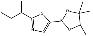 2-(sec-butyl)-5-(4,4,5,5-tetramethyl-1,3,2-dioxaborolan-2-yl)thiazole Struktur