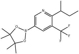 2-(sec-butyl)-5-(4,4,5,5-tetramethyl-1,3,2-dioxaborolan-2-yl)-3-(trifluoromethyl)pyridine Struktur