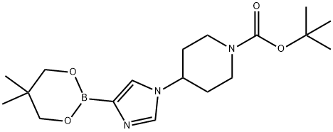 1-(N-Boc-Piperidin-4-yl)imidazole-4-boronic acid neopentylglycol ester Struktur