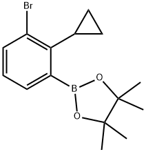 2-(3-bromo-2-cyclopropylphenyl)-4,4,5,5-tetramethyl-1,3,2-dioxaborolane Struktur