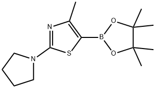 4-Methyl-2-(pyrrolidino)thiazole-5-boronic acid pinacol ester Struktur