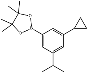 2-(3-cyclopropyl-5-isopropylphenyl)-4,4,5,5-tetramethyl-1,3,2-dioxaborolane Struktur