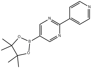 2-(pyridin-4-yl)-5-(4,4,5,5-tetramethyl-1,3,2-dioxaborolan-2-yl)pyrimidine Struktur