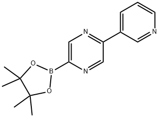 2-(pyridin-3-yl)-5-(4,4,5,5-tetramethyl-1,3,2-dioxaborolan-2-yl)pyrazine Struktur