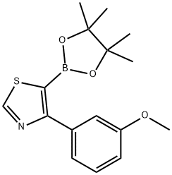 4-(3-Methoxyphenyl)thiazole-5-boronic acid pinacol ester Struktur