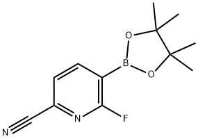 2-Fluoro-6-cyanopyridine-3-boronic acid pinacol ester Struktur