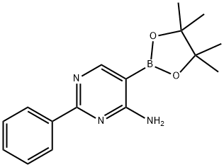 4-Amino-2-phenylpyrimidine-5-boronic acid pinacol ester Struktur