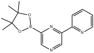 2-(pyridin-2-yl)-6-(4,4,5,5-tetramethyl-1,3,2-dioxaborolan-2-yl)pyrazine Struktur