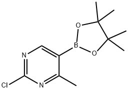 2-chloro-4-methyl-5-(4,4,5,5-tetramethyl-1,3,2-dioxaborolan-2-yl)pyrimidine Struktur