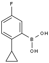 (2-cyclopropyl-5-fluorophenyl)boronic acid Struktur