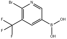 6-Bromo-5-trifluoromethylpyridine-3-boronic acid Struktur