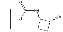 tert-butyl N-[(1S,2R)-2-hydroxycyclobutyl]carbamate Struktur