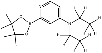 N,N-bis(ethyl-d5)-2-(4,4,5,5-tetramethyl-1,3,2-dioxaborolan-2-yl)pyridin-4-amine Struktur