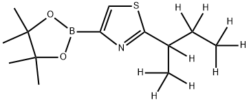 2-(butan-2-yl-d9)-4-(4,4,5,5-tetramethyl-1,3,2-dioxaborolan-2-yl)thiazole Struktur