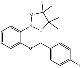 1,3,2-Dioxaborolane, 2-[2-[(4-fluorophenyl)methoxy]phenyl]-4,4,5,5-tetramethyl- Struktur