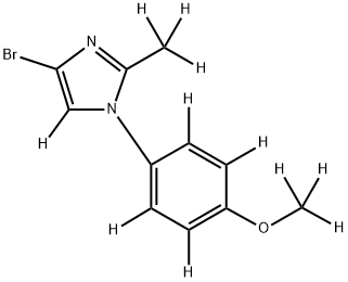 4-bromo-1-(4-(methoxy-d3)phenyl-2,3,5,6-d4)-2-(methyl-d3)-1H-imidazole-5-d Struktur