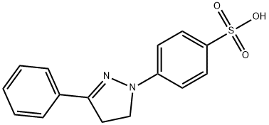 4-(3-phenyl-4,5-dihydro-1H-pyrazol-1-yl)benzene-1-sulfonic acid Struktur