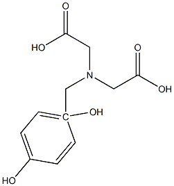 1,4-dihydroxy-N,N-bis(carboxymethyl)benzylamine Struktur