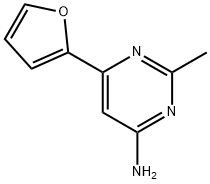 4-amino-6-(2-furyl)-2-methylpyrimidine Struktur