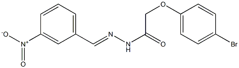 2-(4-bromophenoxy)-N'-[(1E)-(3-nitrophenyl)methylidene]acetohydrazide Struktur