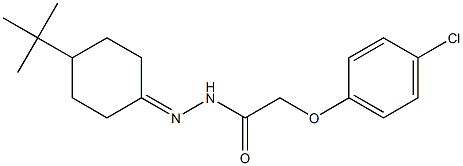 N'-(4-tert-butylcyclohexylidene)-2-(4-chlorophenoxy)acetohydrazide Struktur