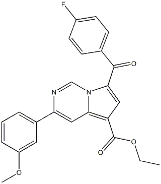 ethyl 7-(4-fluorobenzoyl)-3-(3-methoxyphenyl)pyrrolo[1,2-c]pyrimidine-5-carboxylate Struktur