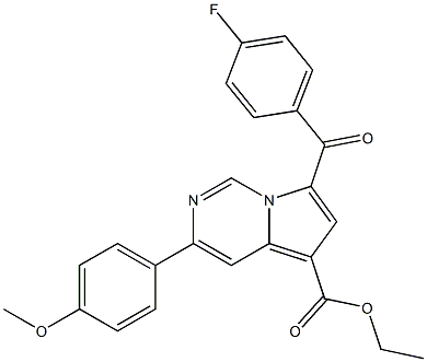 ethyl 7-(4-fluorobenzoyl)-3-(4-methoxyphenyl)pyrrolo[1,2-c]pyrimidine-5-carboxylate Struktur