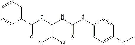 N-(2,2-dichloro-1-{[(4-methoxyphenyl)carbamothioyl]amino}ethyl)benzamide Struktur