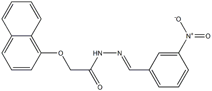 2-(naphthalen-1-yloxy)-N'-[(1E)-(3-nitrophenyl)methylidene]acetohydrazide Struktur