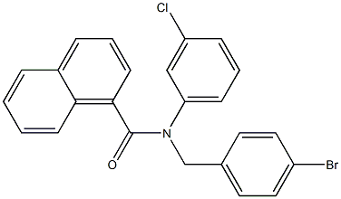 N-(4-bromobenzyl)-N-(3-chlorophenyl)-1-naphthamide Struktur