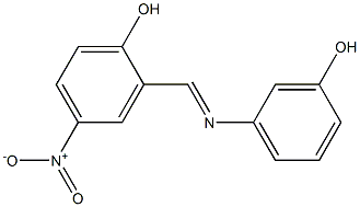 2-{[(3-hydroxyphenyl)imino]methyl}-4-nitrophenol Struktur