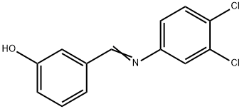 3-{[(3,4-dichlorophenyl)imino]methyl}phenol Struktur