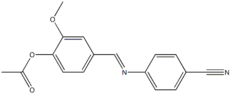 4-{[(4-cyanophenyl)imino]methyl}-2-methoxyphenyl acetate Struktur