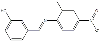 3-{[(2-methyl-4-nitrophenyl)imino]methyl}phenol Struktur