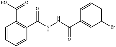 2-{[2-(3-bromobenzoyl)hydrazino]carbonyl}benzoic acid Struktur