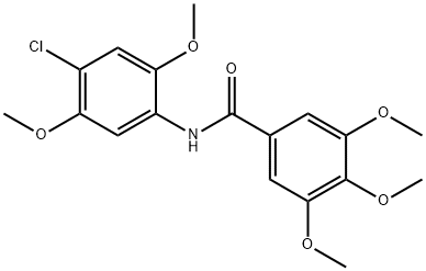 N-(4-chloro-2,5-dimethoxyphenyl)-3,4,5-trimethoxybenzamide Struktur