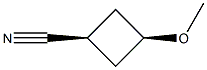 cis-3-methoxycyclobutane-1-carbonitrile Struktur