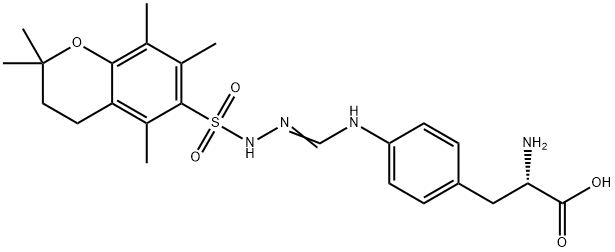 4-[N-(2,2,5,7,8-Pentamethylchroman-6- Sulfonyl)Guanidino]-L-Phenylalanine Struktur