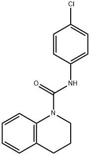 N-(4-chlorophenyl)-3,4-dihydro-1(2H)-quinolinecarboxamide Struktur